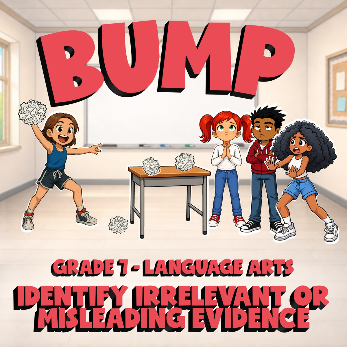 Identify Irrelevant or Misleading Evidence BUMP ELA Game - No Prep Grade 7