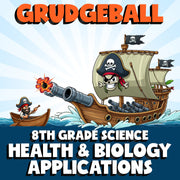Health & Biology Applications GRUDGEBALL Science Game - No Prep Grade 8 Review