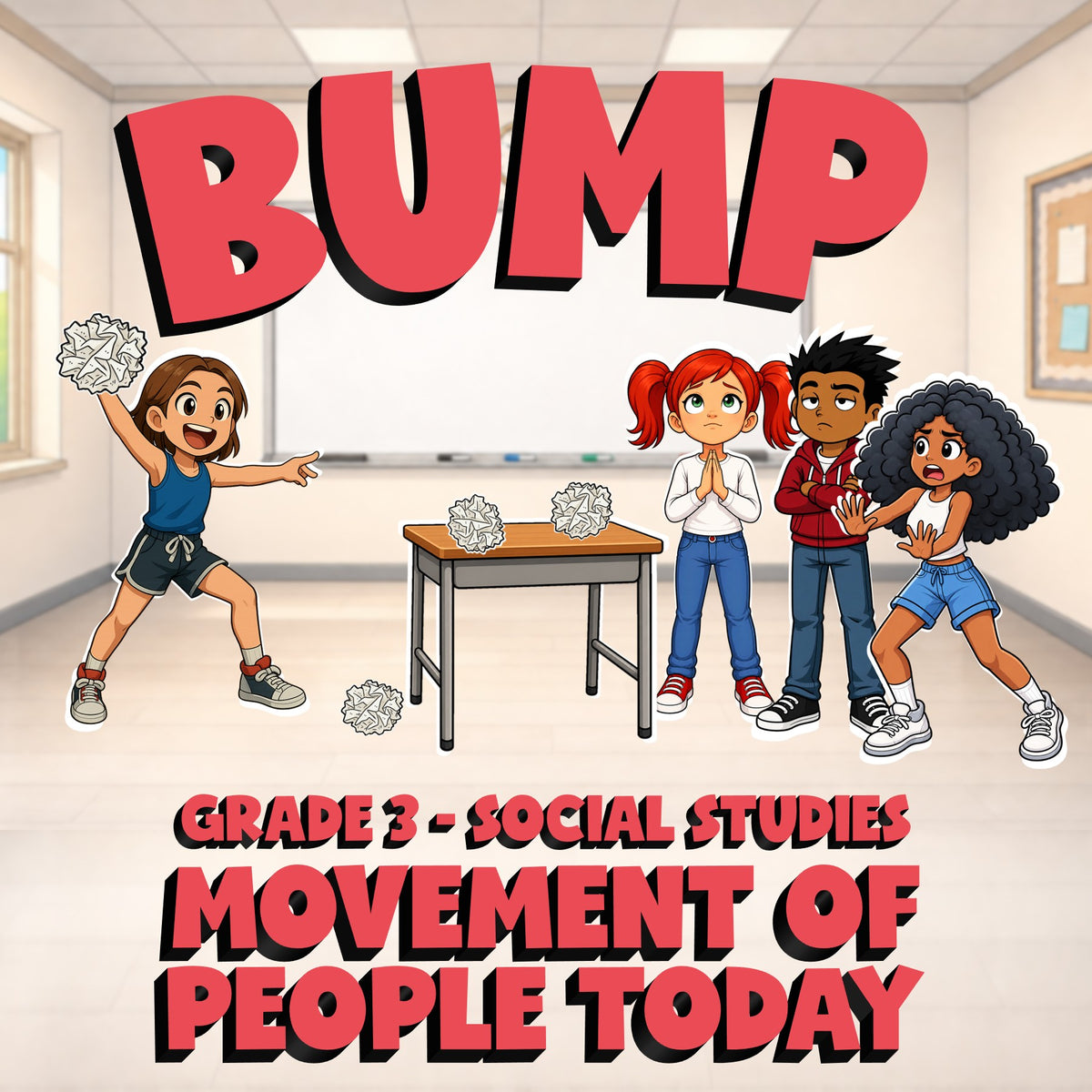 Movement of People Today BUMP Socials Game - No Prep Grade 3 Review Activity