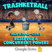 Reserved & Concurrent Powers TRASHKETBALL Civics Game - No Prep Review Activity