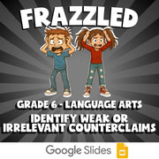 Identify Weak or Irrelevant Counterclaims FRAZZLED ELA Game - No Prep Grade 6