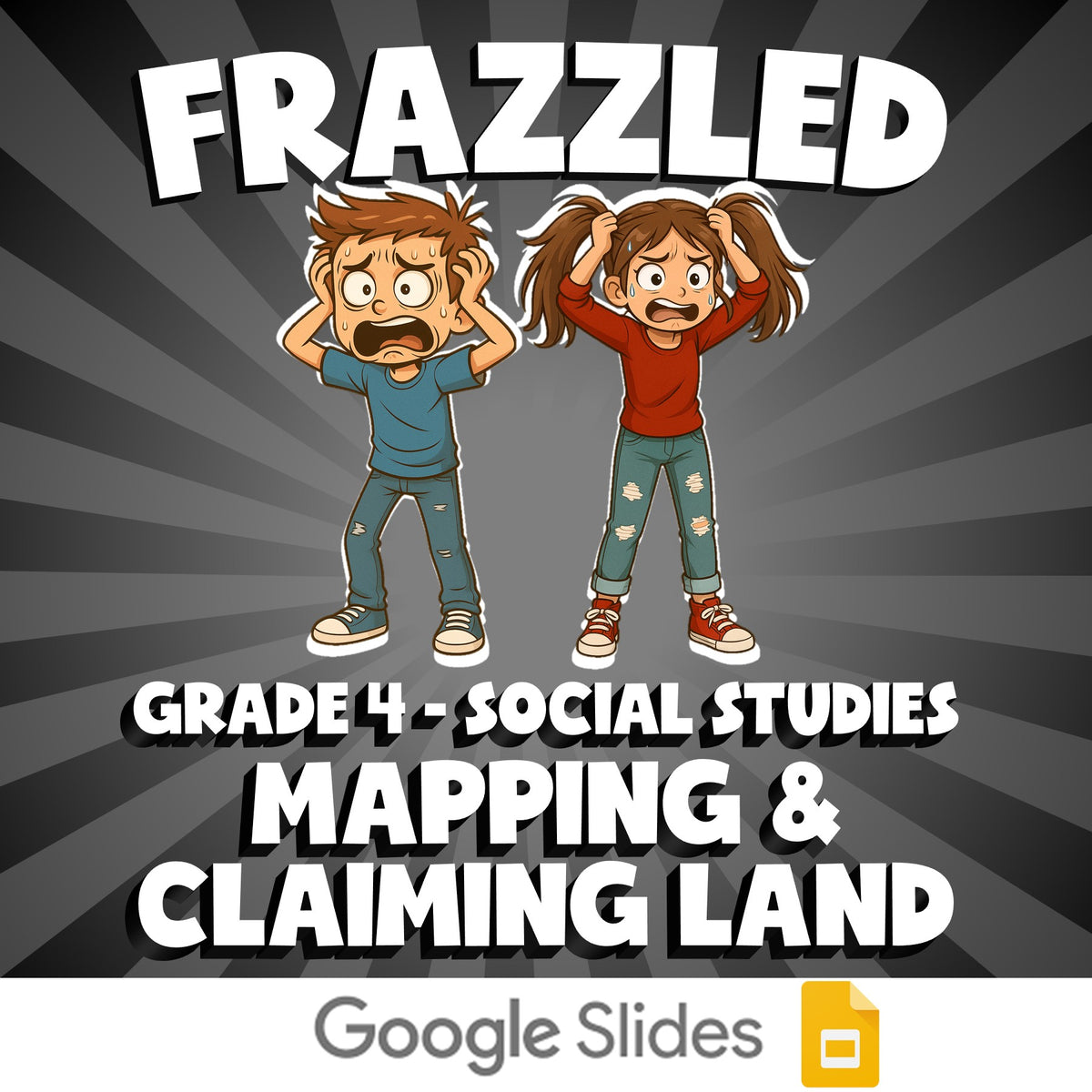 Mapping & Claiming Land FRAZZLED Socials Game - No Prep Grade 4 Review Activity