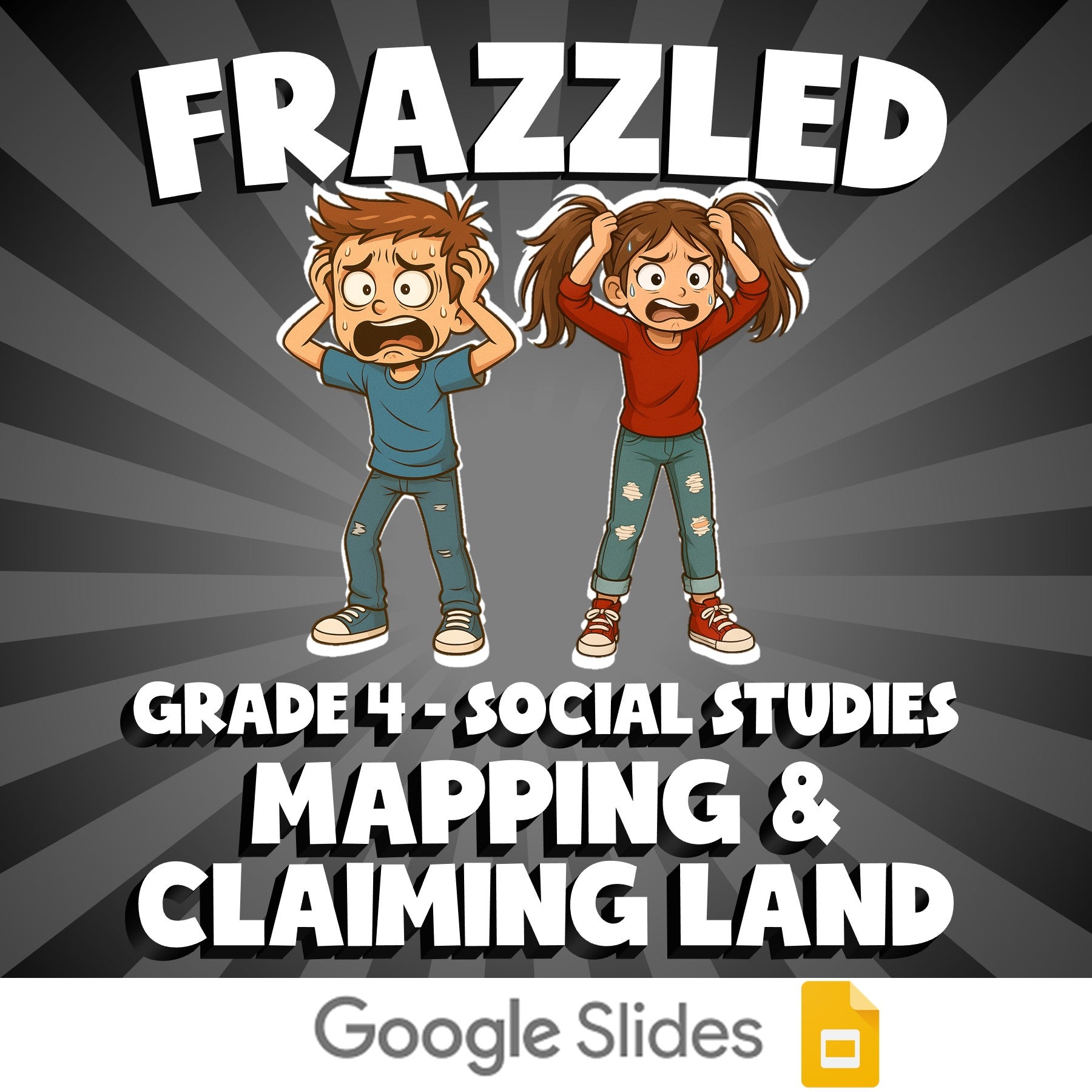 Mapping & Claiming Land FRAZZLED Socials Game - No Prep Grade 4 Review Activity