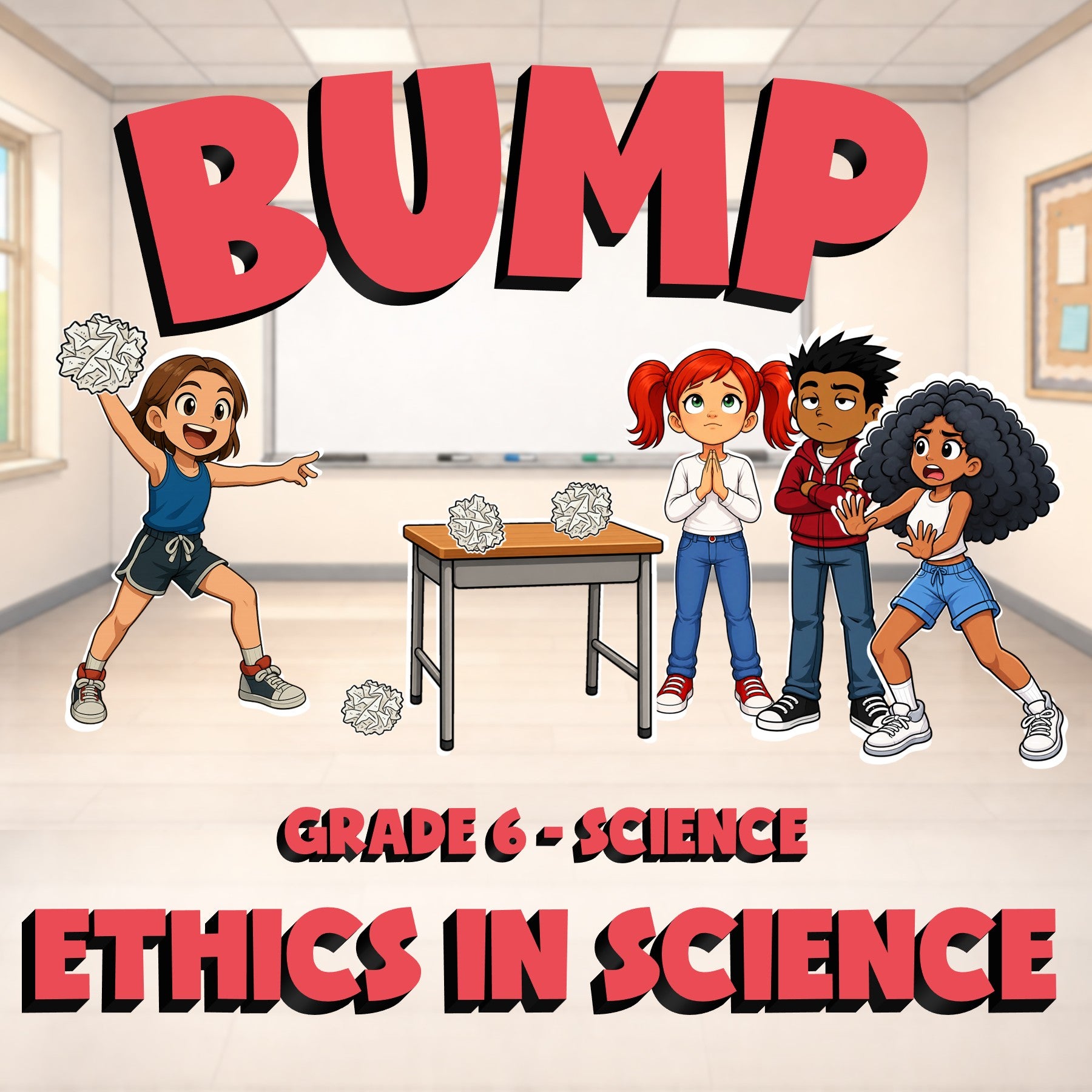 Ethics in Science BUMP Science Game - No Prep Grade 6 Review Activity