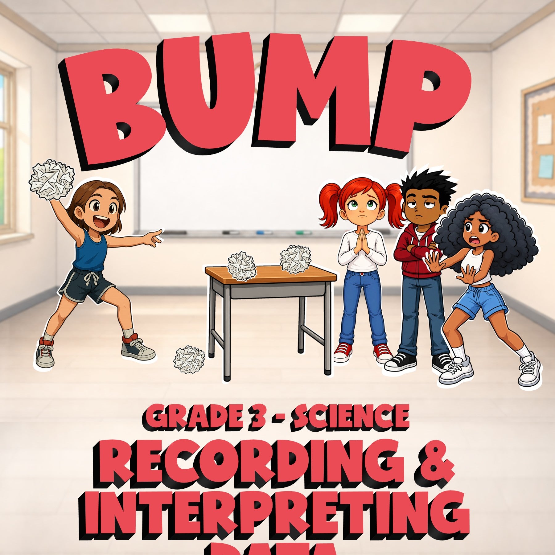 Recording & Interpreting Data BUMP Science Game - No Prep Grade 3 Review