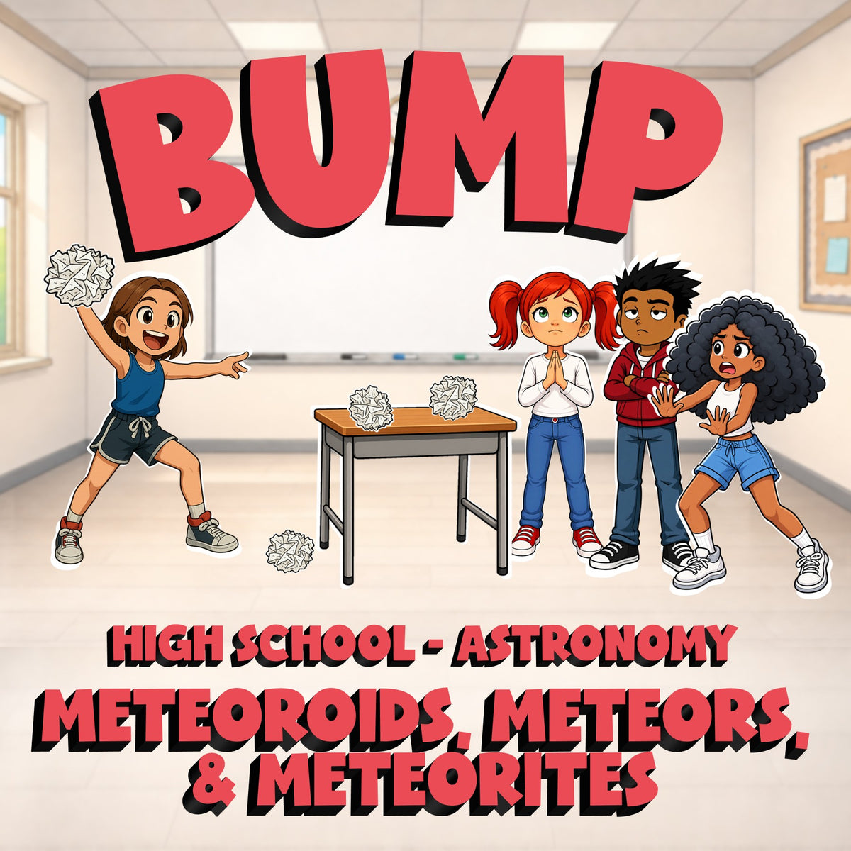 Meteoroids, Meteors, & Meteorites BUMP Science Game - No Prep Astronomy Review