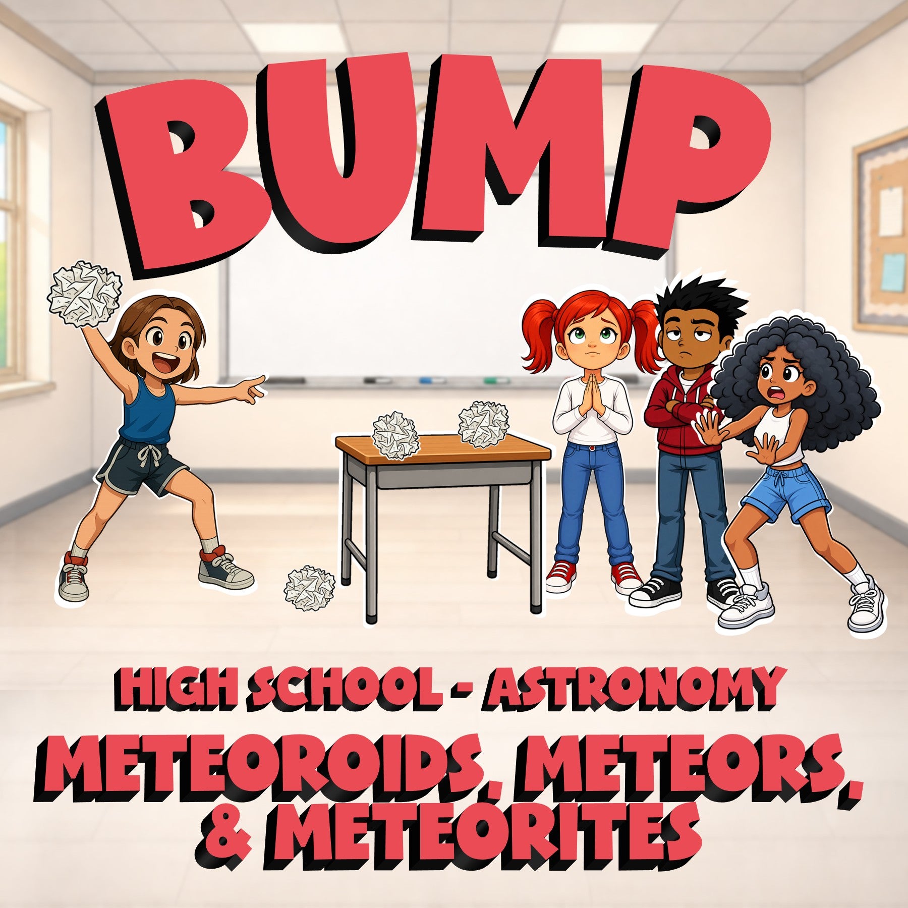 Meteoroids, Meteors, & Meteorites BUMP Science Game - No Prep Astronomy Review