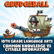 Common Knowledge vs Citable Information GRUDGEBALL ELA Game - No Prep Grade 10