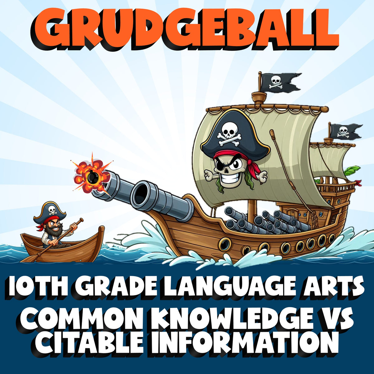 Common Knowledge vs Citable Information GRUDGEBALL ELA Game - No Prep Grade 10