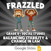 Balancing Stability & Change in Law FRAZZLED Socials Game - No Prep Grade 8