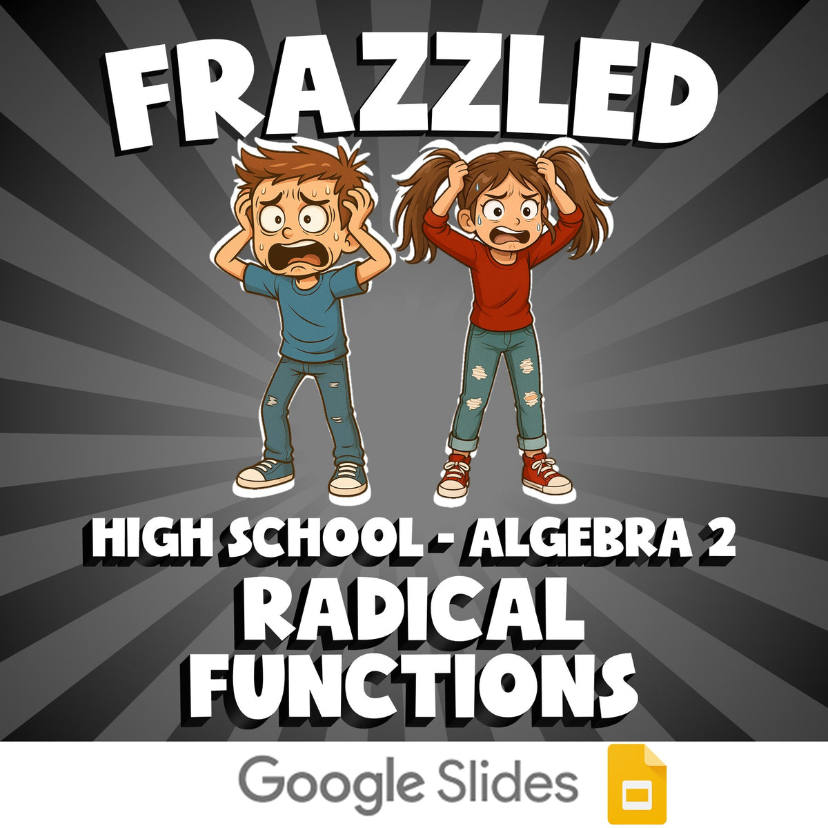 Radical Functions FRAZZLED Math Game - No Prep Algebra 2 Review Activity