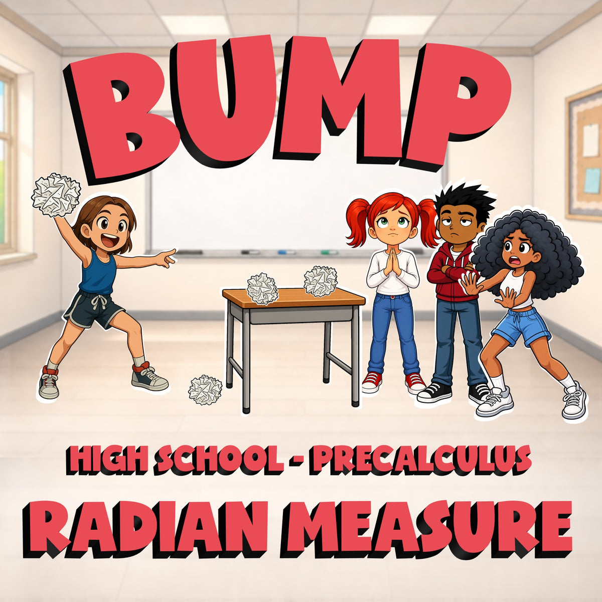 Radian Measure BUMP Math Game - No Prep PreCalculus Review Activity