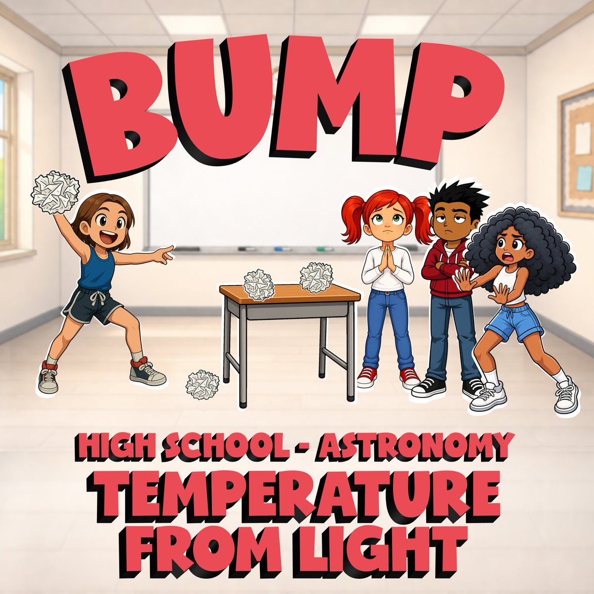 Temperature from Light BUMP Science Game - No Prep Astronomy Review Activity