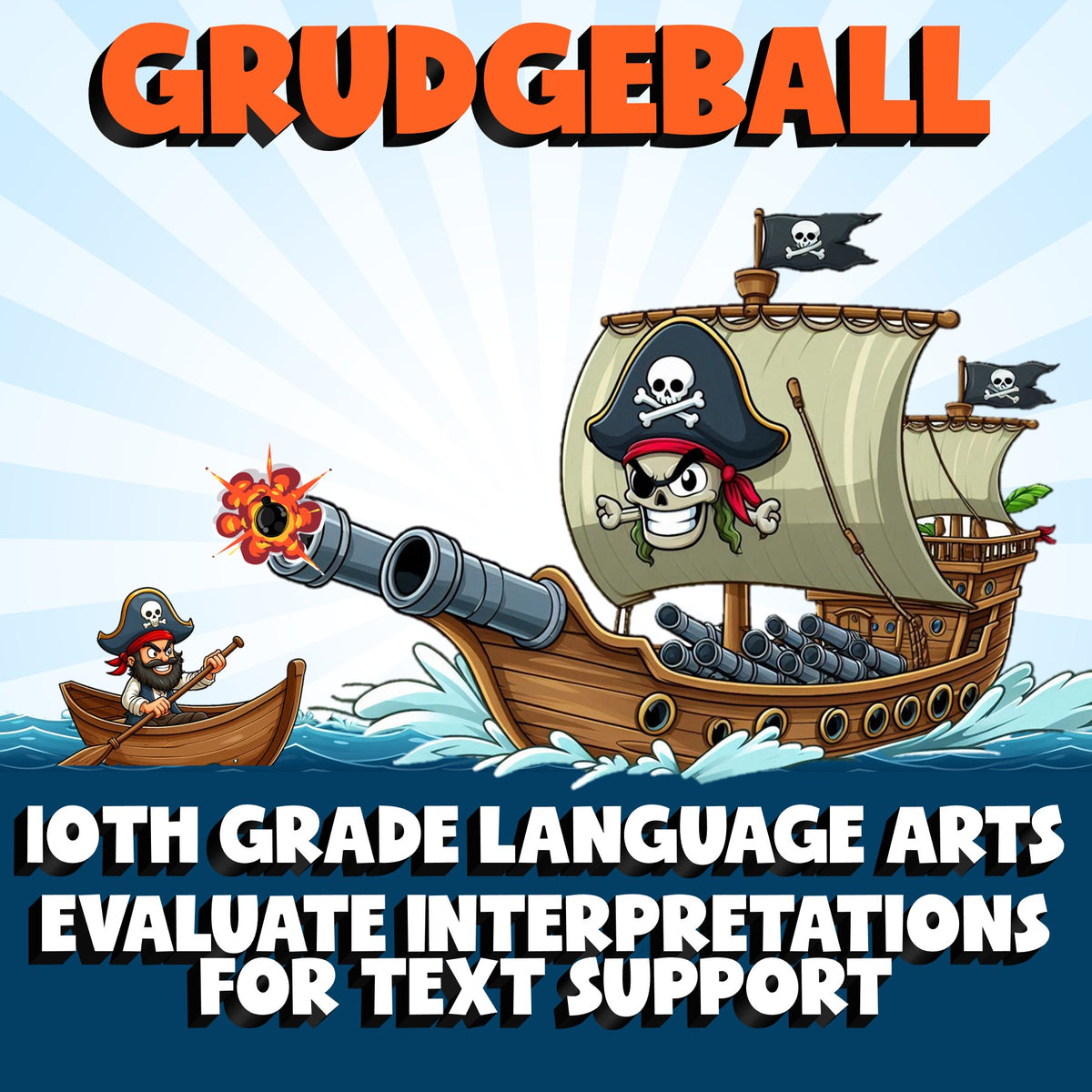 Evaluate Interpretations for Text Support GRUDGEBALL ELA Game - No Prep Grade 10