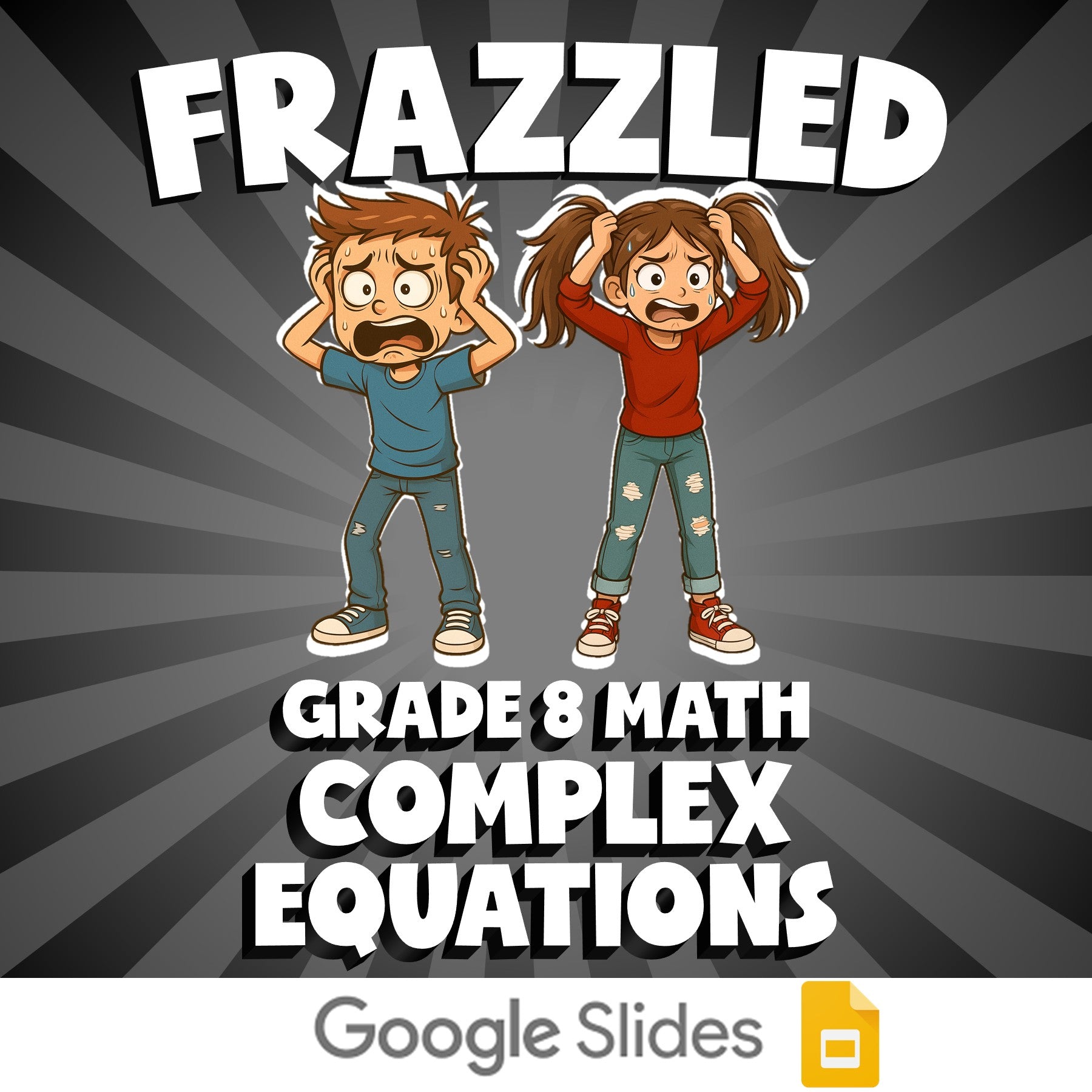 Complex Equations FRAZZLED Math Game - No Prep Grade 8 Review Activity