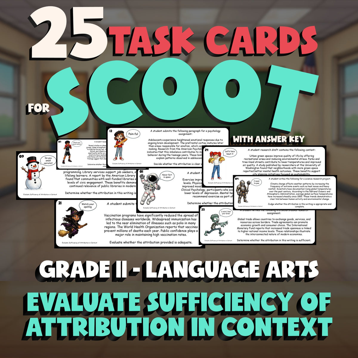 Evaluate Sufficiency of Attribution in Context SCOOT TASK CARDS ELA Game - G11