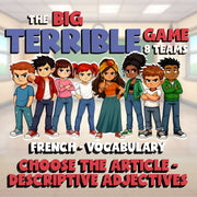Choose The Article - Descriptive Adjectives BIG TERRIBLE GAME - French Exercise