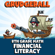 Financial Literacy GRUDGEBALL Math Game - No Prep Grade 8 Review Activity