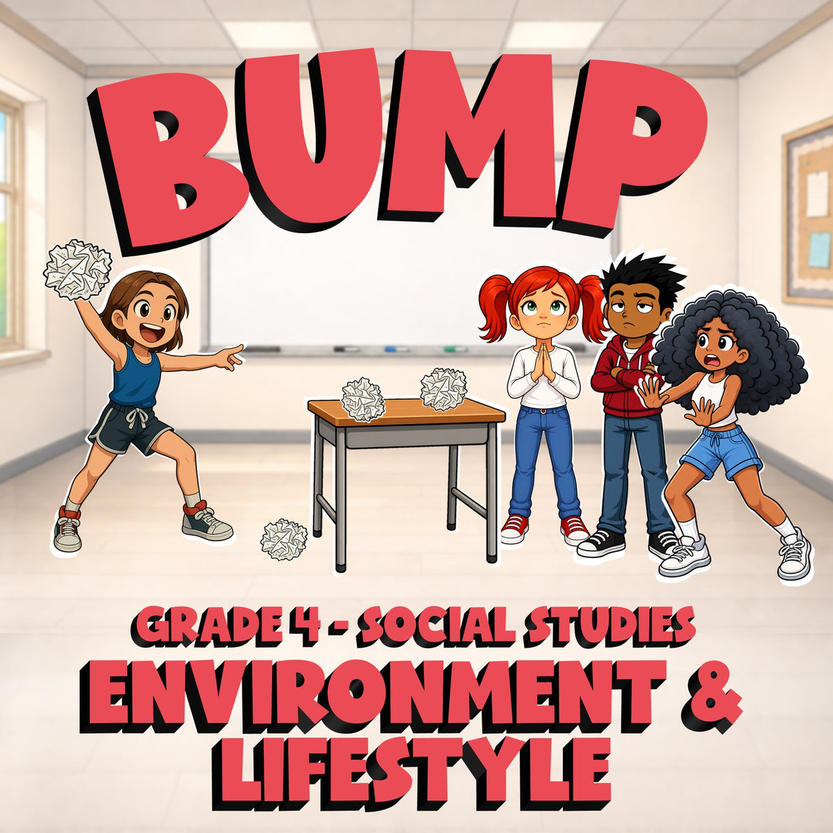 Environment & Lifestyle BUMP Socials Game - No Prep Grade 4 Review Activity