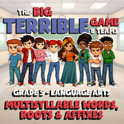 Multisyllable Words, Roots & Affixes BIG TERRIBLE GAME - Grade 5 ELA Review