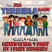 Multiplying 4 Digit by 1 Digit Numbers BIG TERRIBLE GAME - Grade 4 Math Review