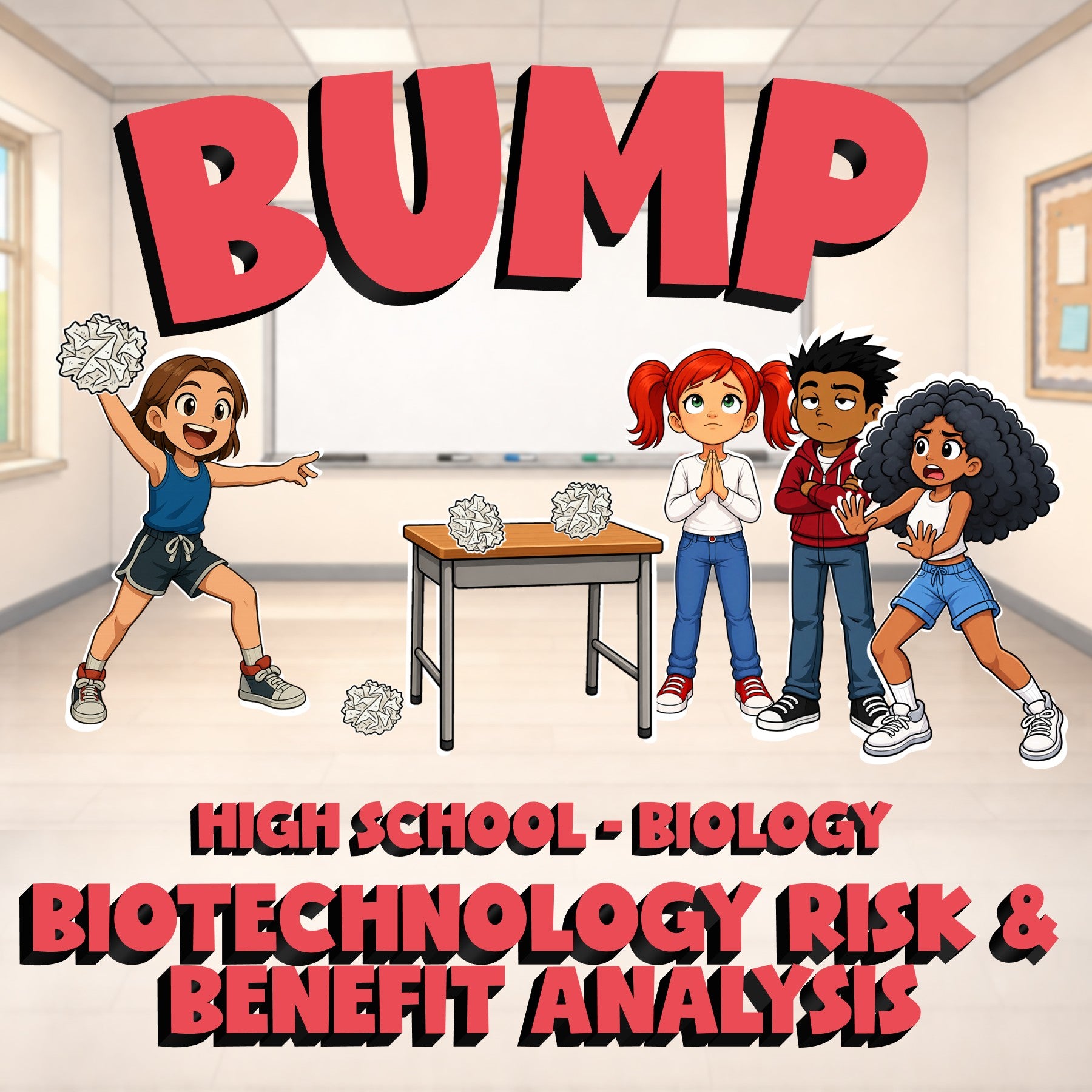 Biotechnology Risk & Benefit Analysis BUMP Science Game - No Prep Biology Review