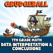 Data Interpretation & Conclusions GRUDGEBALL Math Game - No Prep Grade 7 Review