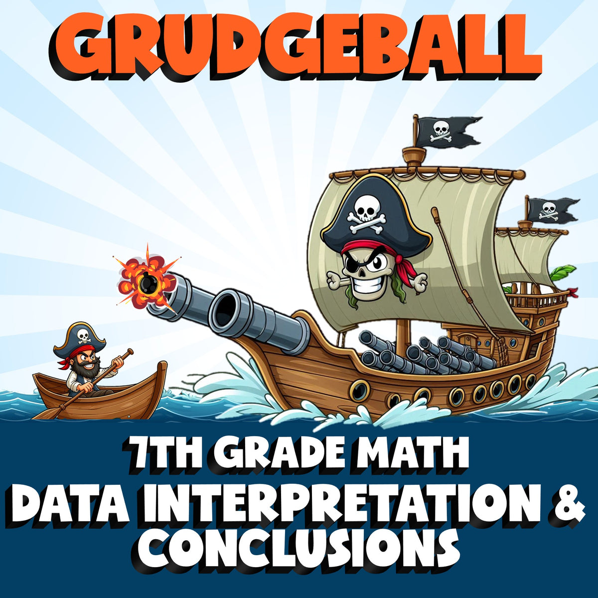 Data Interpretation & Conclusions GRUDGEBALL Math Game - No Prep Grade 7 Review