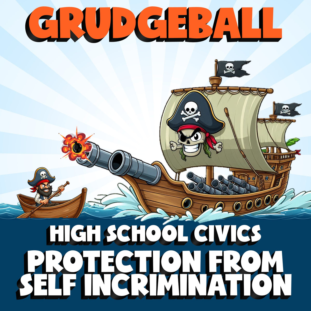 Protection from Self Incrimination GRUDGEBALL Civics Game - No Prep Review
