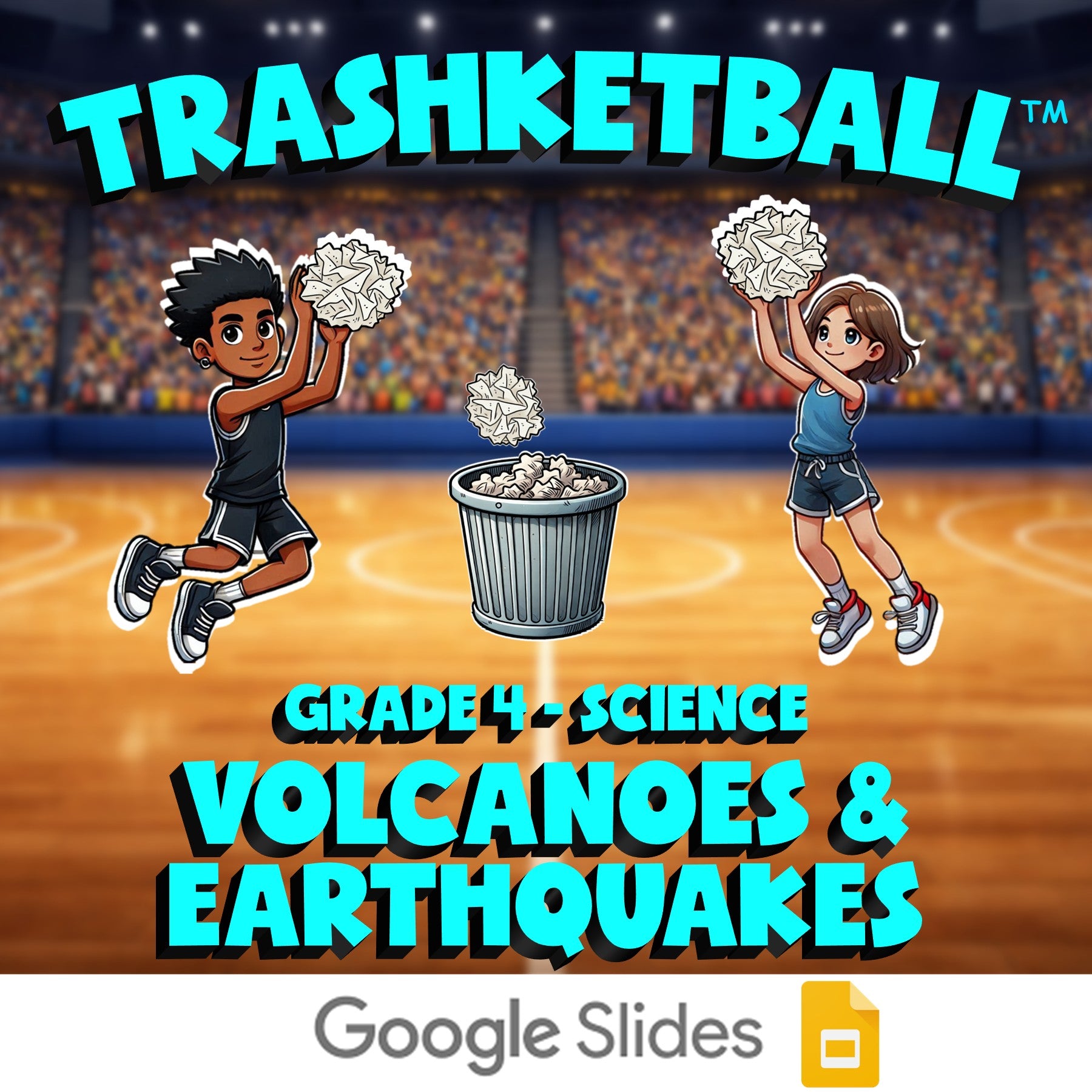 Volcanoes & Earthquakes TRASHKETBALL Science Game - No Prep Grade 4 Review
