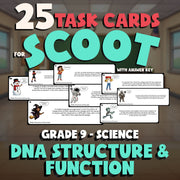 DNA Structure & Function SCOOT TASK CARDS Science Game - No Prep Grade 9 Review