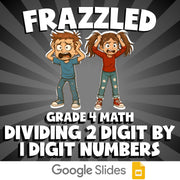 Dividing 2 Digit by 1 Digit Numbers FRAZZLED Math Game - No Prep Grade 4 Review