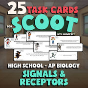 Signals & Receptors SCOOT TASK CARDS Science Game - No Prep AP Biology Review