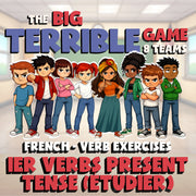 IER Verbs Present Tense (Étudier) BIG TERRIBLE GAME - No Prep French Exercise
