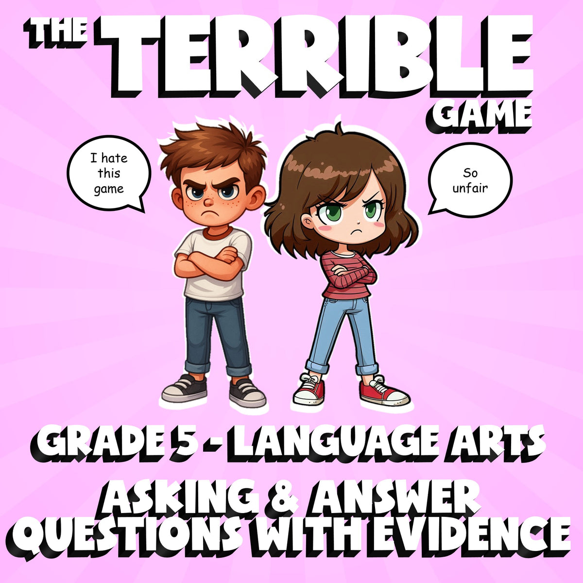 Asking & Answer Questions With Evidence THE TERRIBLE GAME - Grade 5 ELA Review