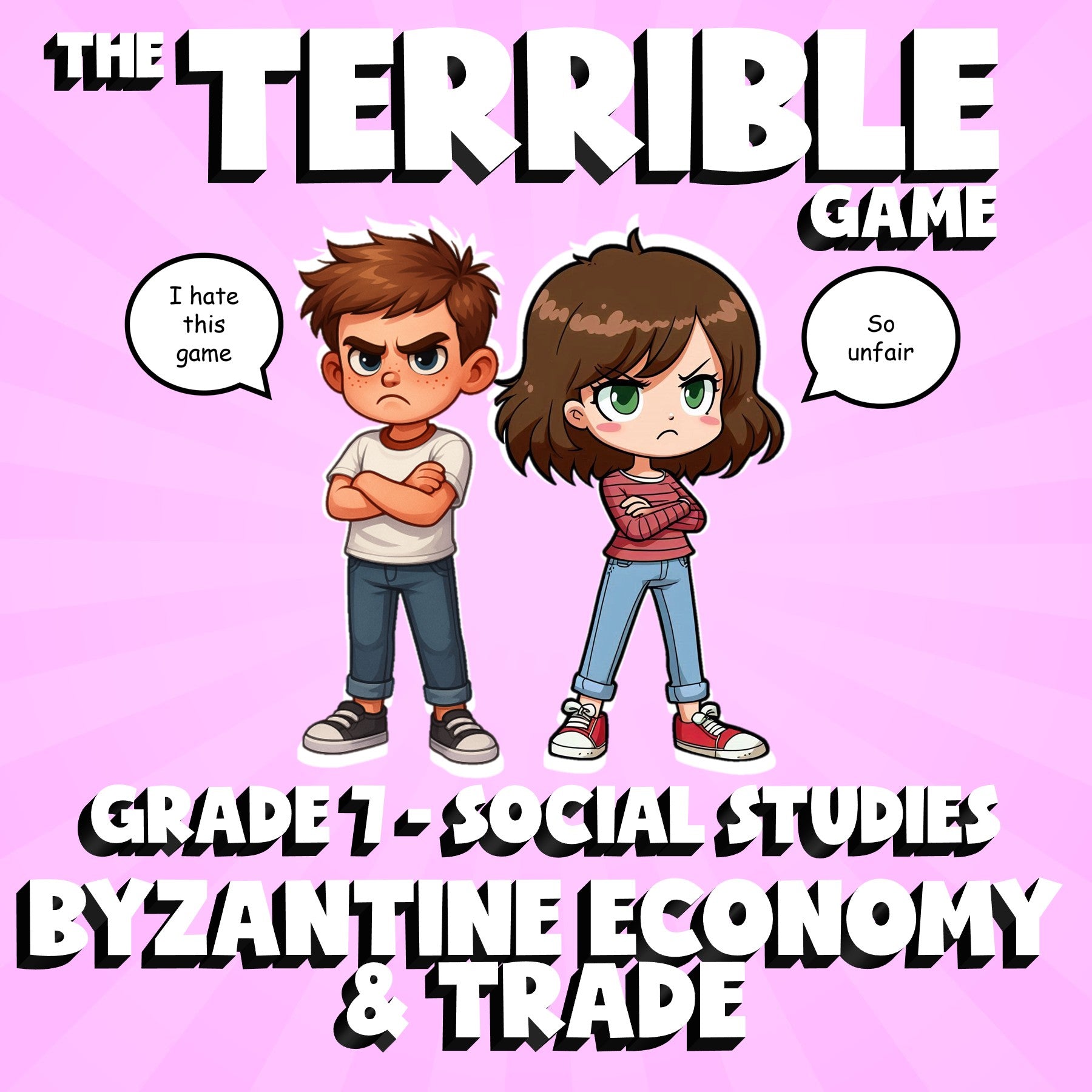 Byzantine Economy & Trade THE TERRIBLE GAME - No Prep Grade 7 Socials Review