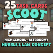 Hubble’s Law Concept SCOOT TASK CARDS Science Game - No Prep Astronomy Review