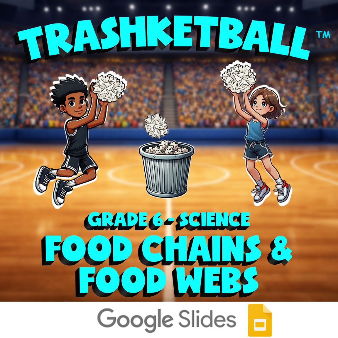 Food Chains & Food Webs TRASHKETBALL Science Game - No Prep Grade 6 Review