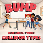 Collision Types BUMP Science Game - No Prep Physics Review Activity