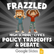 Policy Tradeoffs & Debate FRAZZLED Civics Game - No Prep Review Activity