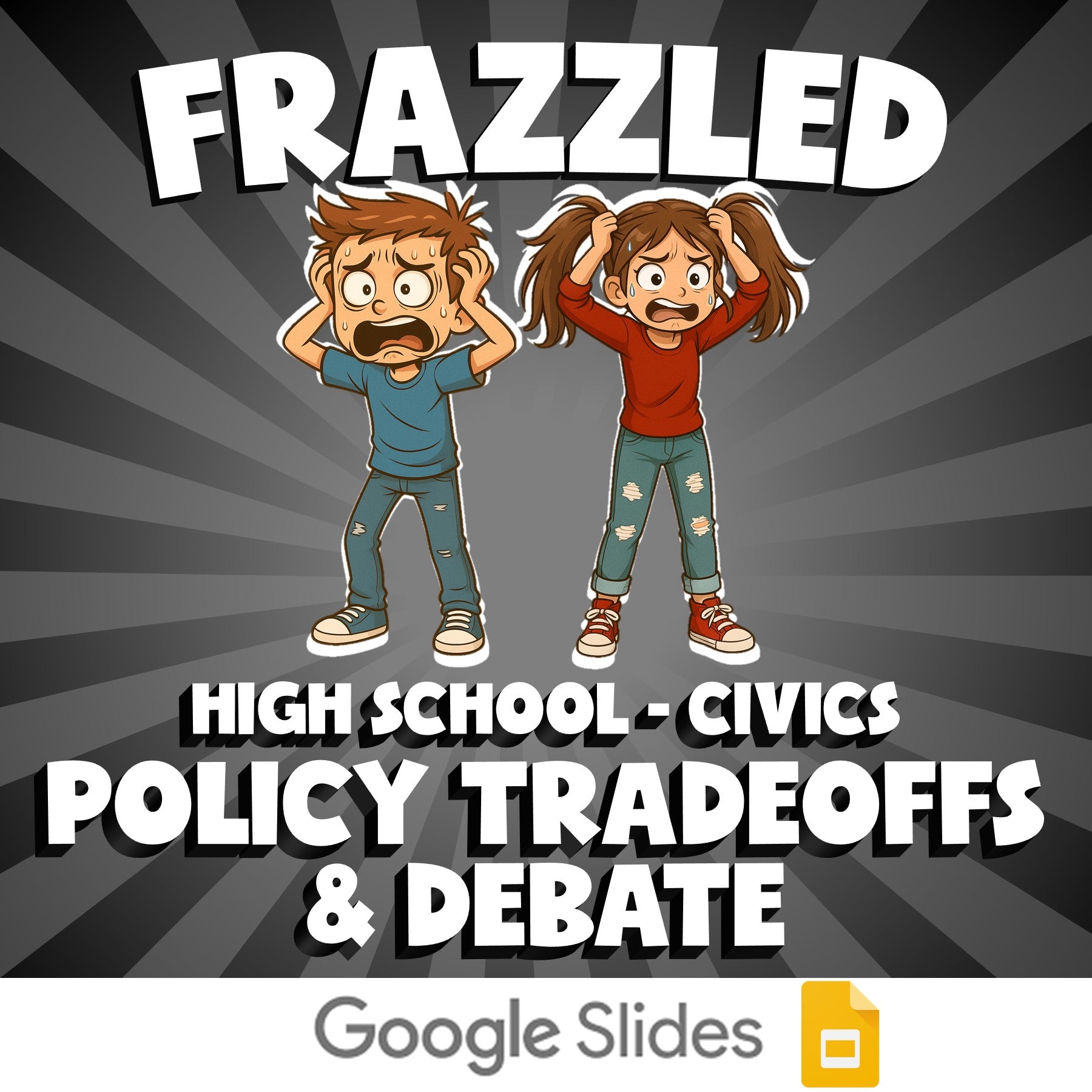Policy Tradeoffs & Debate FRAZZLED Civics Game - No Prep Review Activity