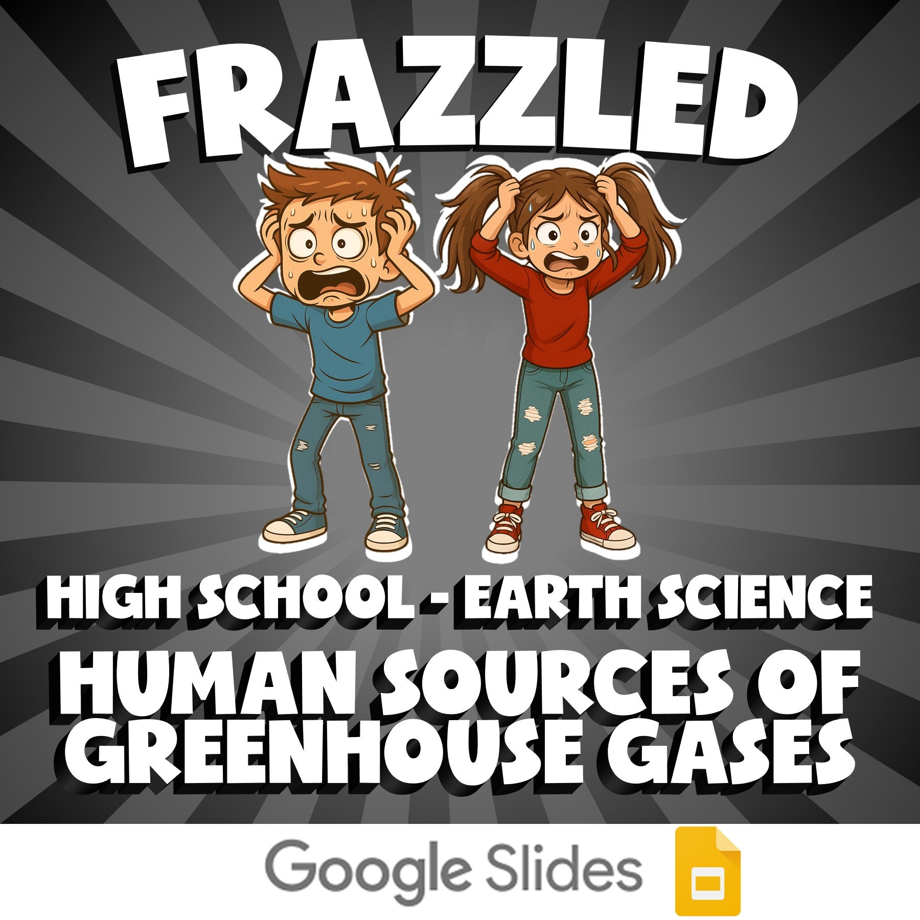 Human Sources of Greenhouse Gases FRAZZLED Game - No Prep Earth Science Review