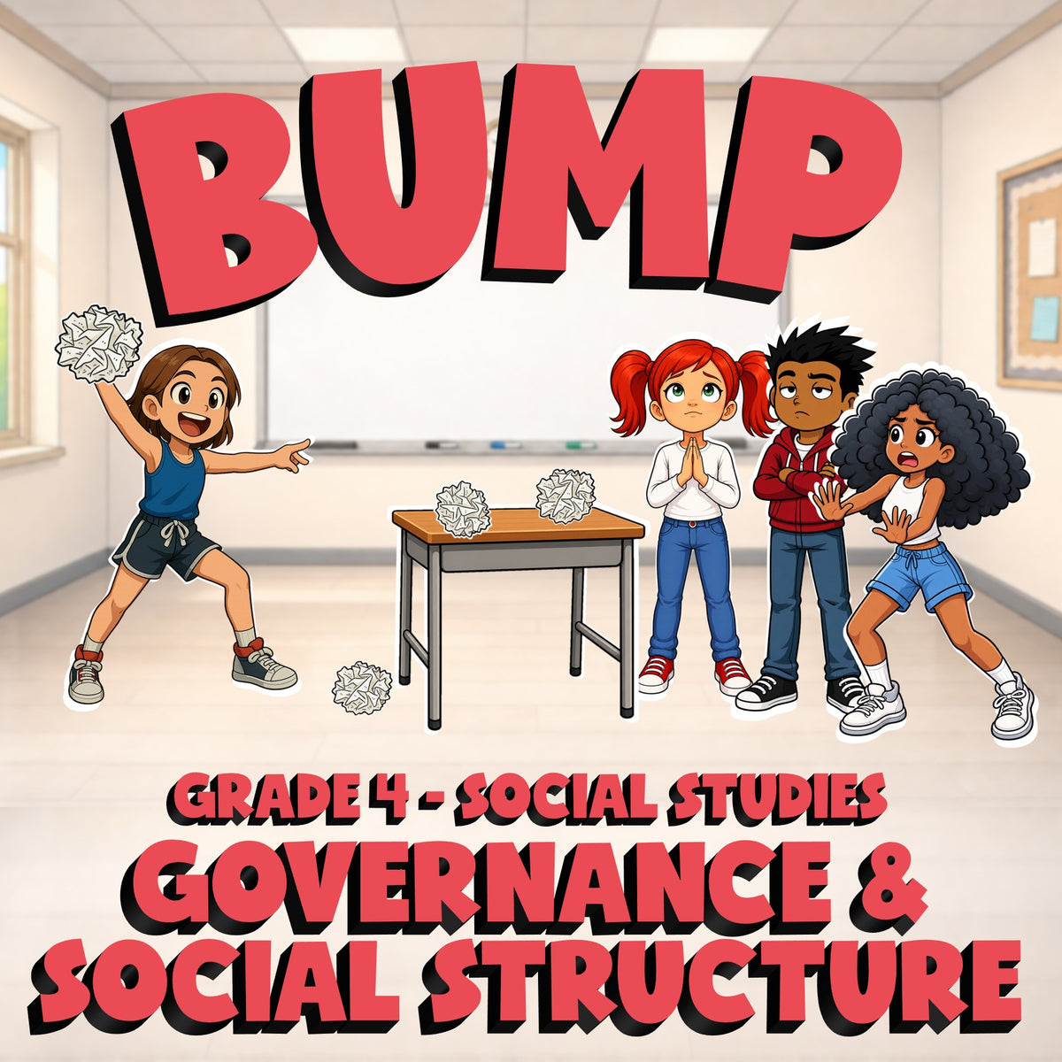 Governance & Social Structure BUMP Socials Game - No Prep Grade 4 Review