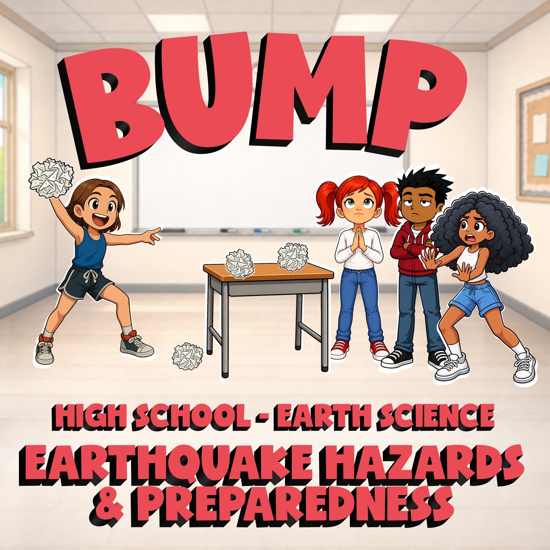 Earthquake Hazards & Preparedness BUMP Game - No Prep Earth Science Review