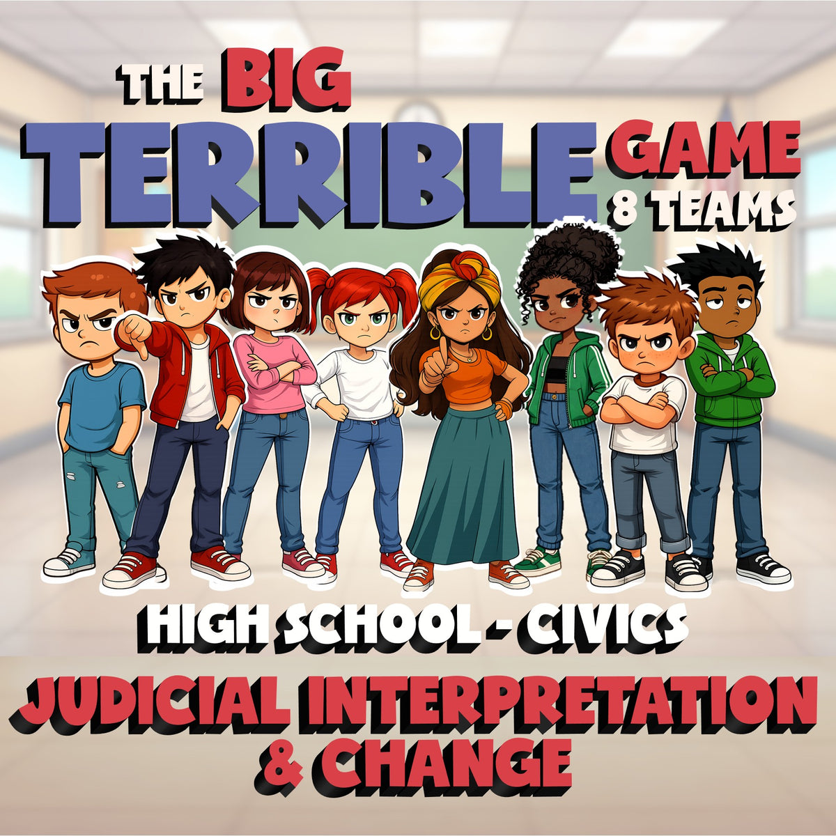 Judicial Interpretation & Change BIG TERRIBLE GAME - No Prep Civics Review