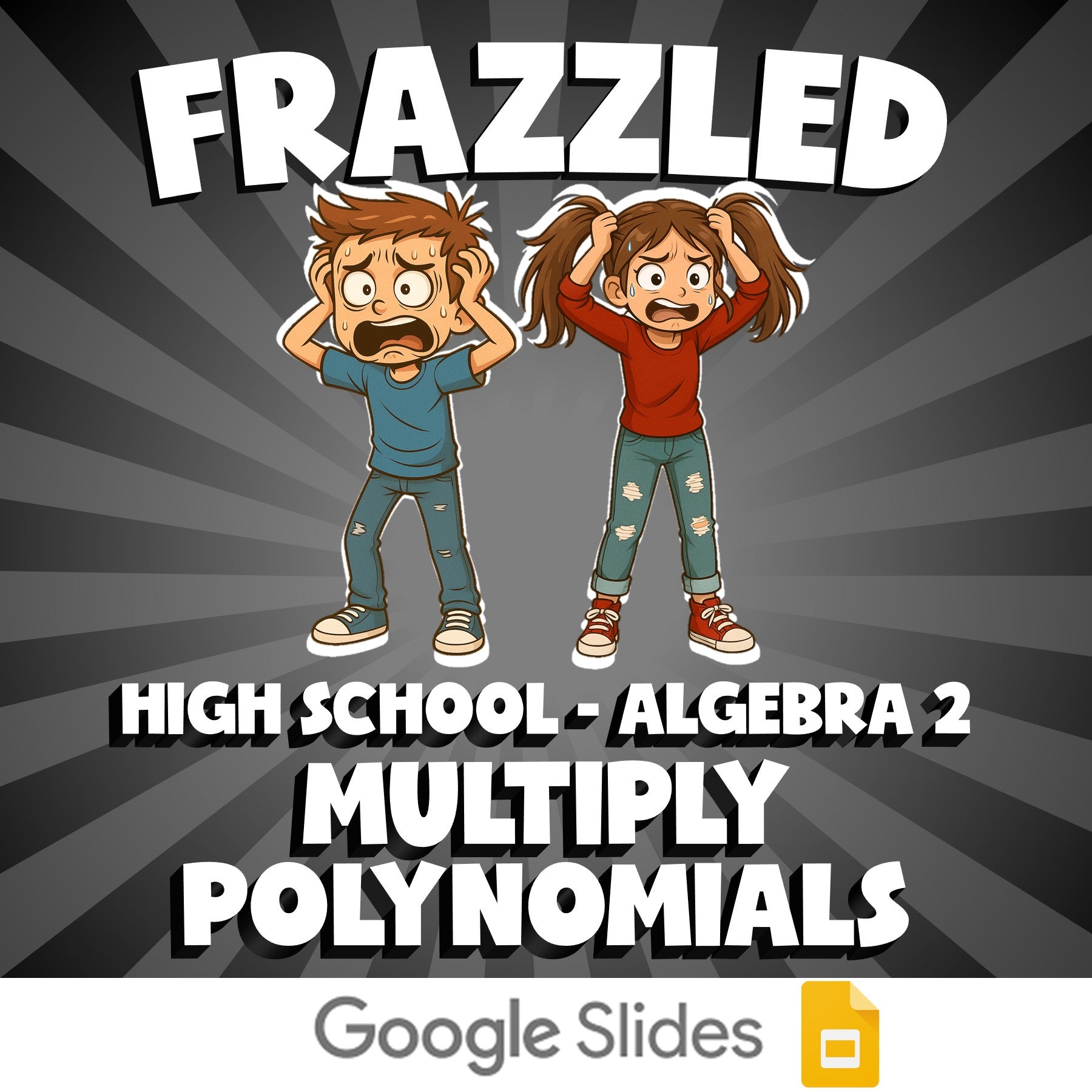 Multiply Polynomials FRAZZLED Math Game - No Prep Algebra 2 Review Activity