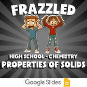 Properties of Solids FRAZZLED Science Game - No Prep Chemistry Review Activity
