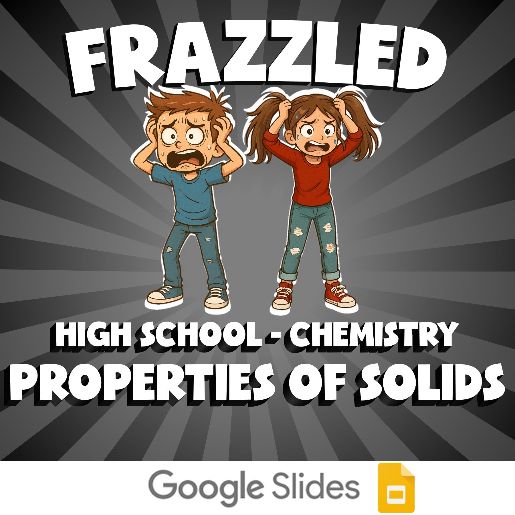 Properties of Solids FRAZZLED Science Game - No Prep Chemistry Review Activity