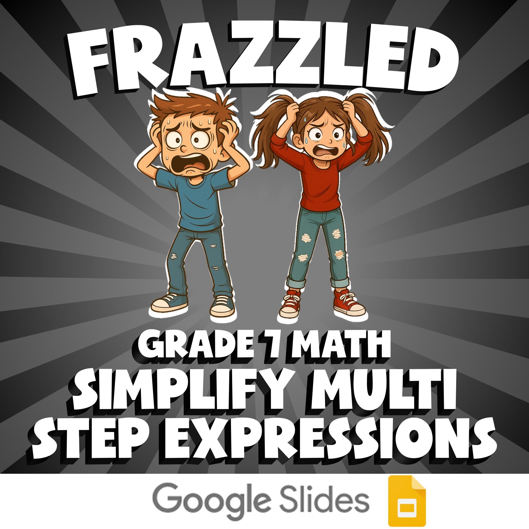 Simplify Multi Step Expressions FRAZZLED Math Game - No Prep Grade 7 Review