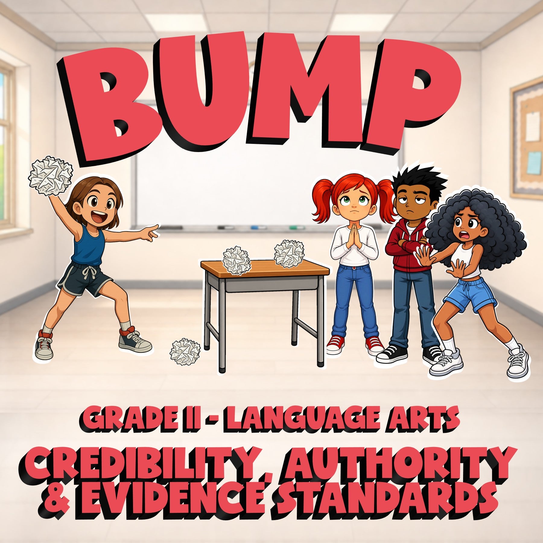 Credibility, Authority & Evidence Standards BUMP ELA Game - No Prep Grade 11